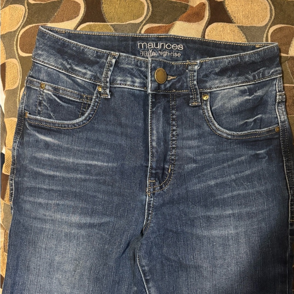 Maurices Dark Blue Flare Jeans - Picture 2 of 5